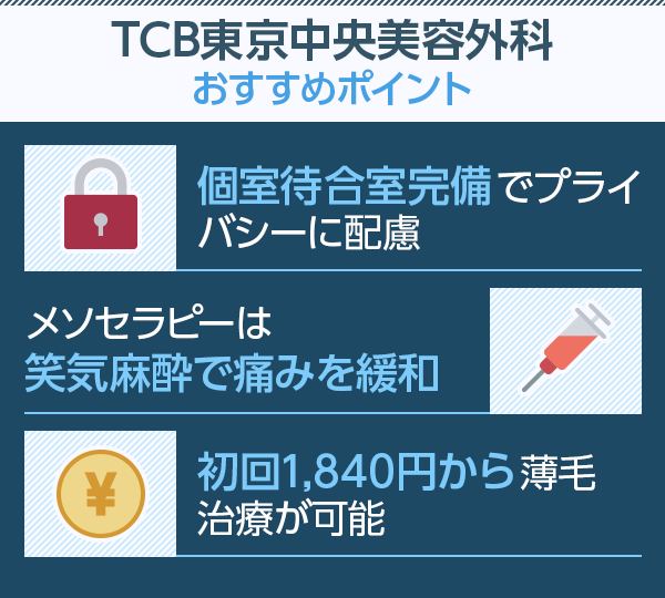 TCB東京中央美容外科おすすめポイント3選